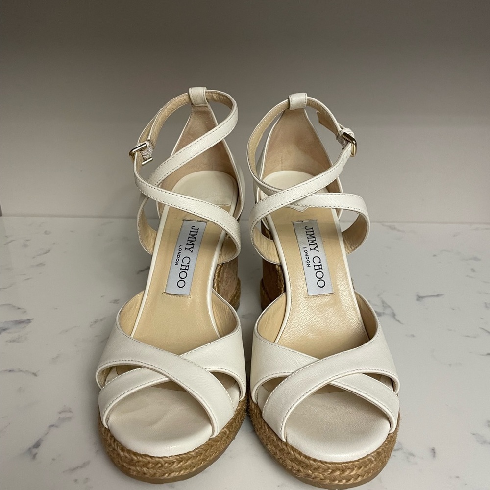 Jimmy Choo Alanah Wedge Sandals - Size 37